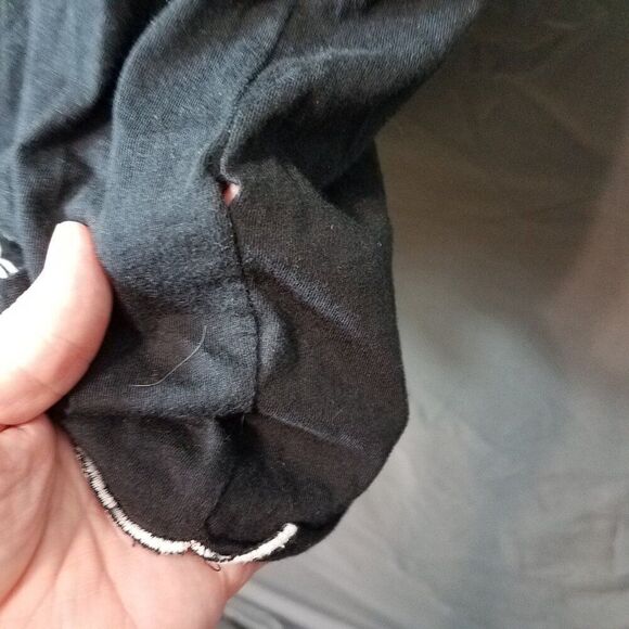 BCBG MAXAZRIA Peasant Boho Cotton Tunic Dress Black White Embroidered Size Small - Picture 6 of 14